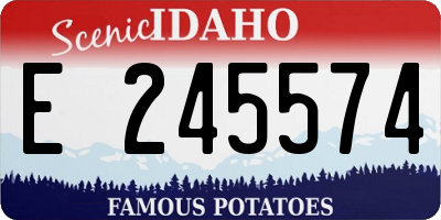 ID license plate E245574