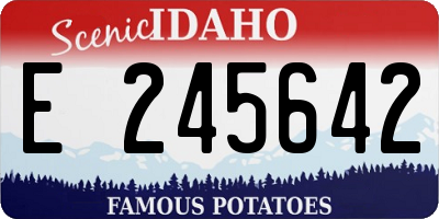 ID license plate E245642