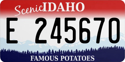 ID license plate E245670