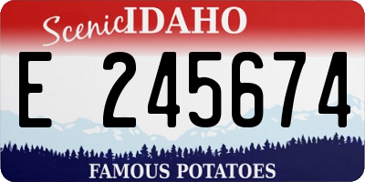 ID license plate E245674