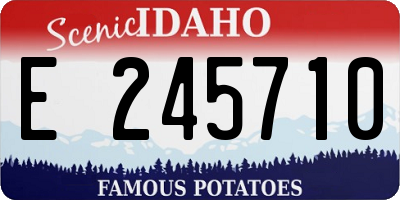 ID license plate E245710
