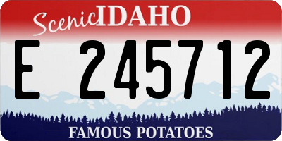 ID license plate E245712