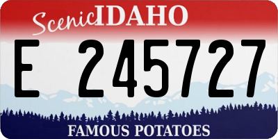 ID license plate E245727