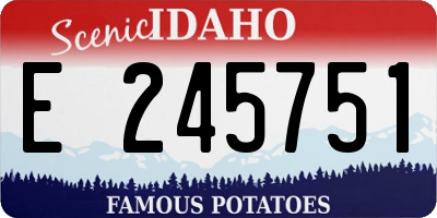 ID license plate E245751