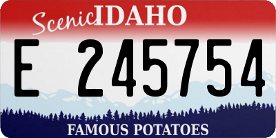 ID license plate E245754