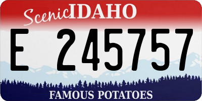 ID license plate E245757