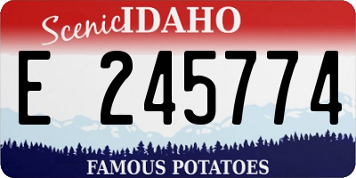 ID license plate E245774