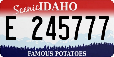ID license plate E245777