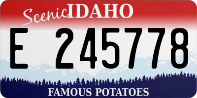 ID license plate E245778