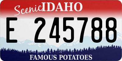 ID license plate E245788