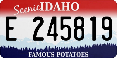 ID license plate E245819
