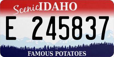 ID license plate E245837
