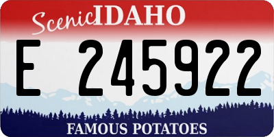 ID license plate E245922