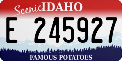ID license plate E245927