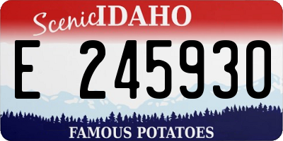 ID license plate E245930