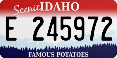 ID license plate E245972