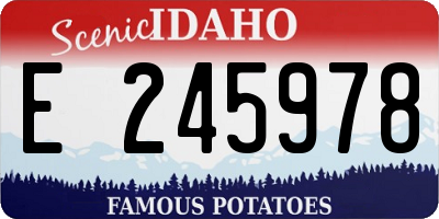 ID license plate E245978