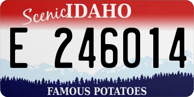 ID license plate E246014