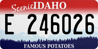 ID license plate E246026