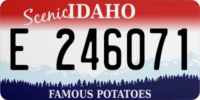 ID license plate E246071