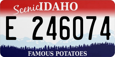 ID license plate E246074