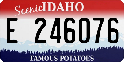 ID license plate E246076