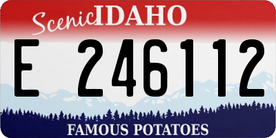 ID license plate E246112