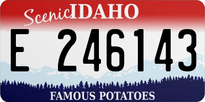 ID license plate E246143
