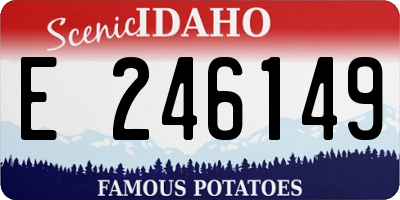 ID license plate E246149