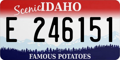 ID license plate E246151