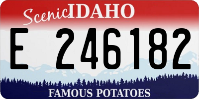 ID license plate E246182