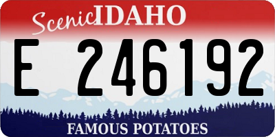 ID license plate E246192