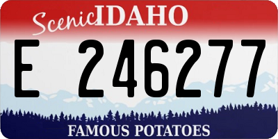 ID license plate E246277