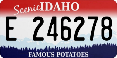ID license plate E246278