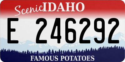 ID license plate E246292