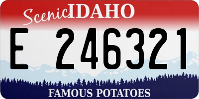 ID license plate E246321