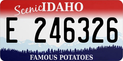 ID license plate E246326