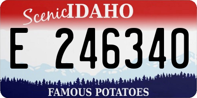 ID license plate E246340