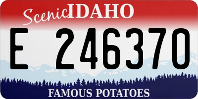 ID license plate E246370