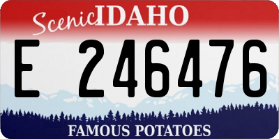 ID license plate E246476