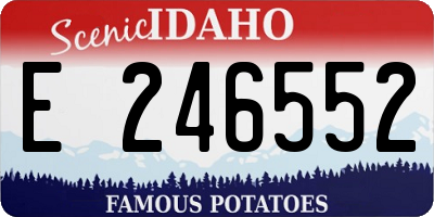 ID license plate E246552