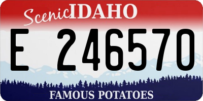 ID license plate E246570
