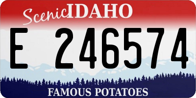 ID license plate E246574