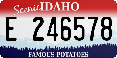 ID license plate E246578