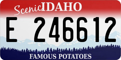 ID license plate E246612