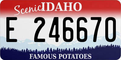 ID license plate E246670
