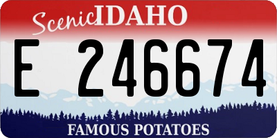 ID license plate E246674