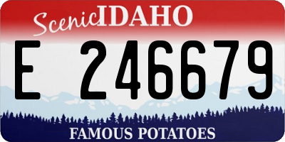ID license plate E246679