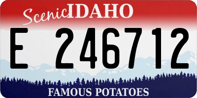 ID license plate E246712