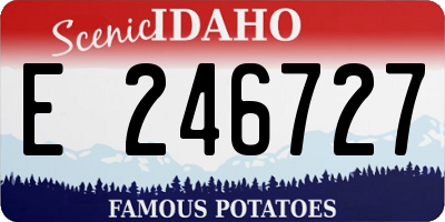 ID license plate E246727